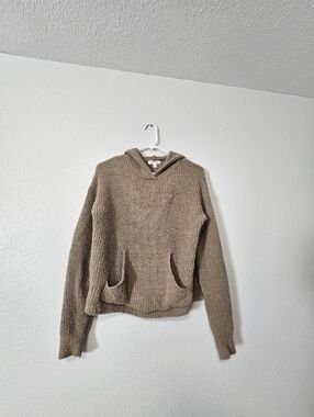 Stitch And Pine Womens Cozy Hooded Knit Sweater - Taupe Sz